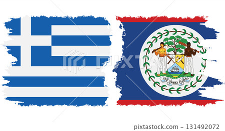 Belize and Greece grunge flags connection vector Belize and Greece grunge flags connection vector 131492072