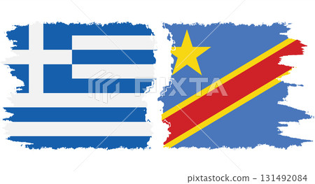 Congo - Kinshasa and Greece grunge flags connection vector Congo - Kinshasa and Greece grunge flags connection vector 131492084