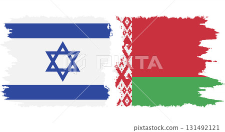 Belarusian and Israel grunge flags connection vector Belarusian and Israel grunge flags connection vector 131492121