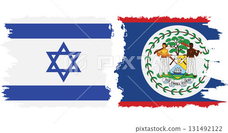 Belize and Israel grunge flags connection vector Belize and Israel grunge flags connection vector 131492122