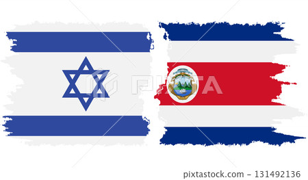 Costa Rica and Israel grunge flags connection vector 131492136