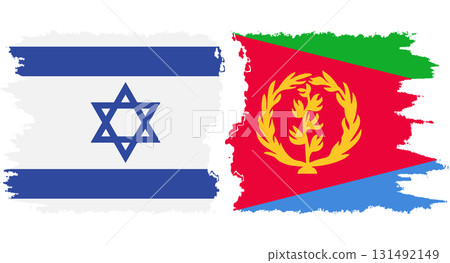 Eritrea and Israel grunge flags connection vector 131492149
