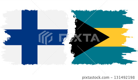 Bahamas and Finland grunge flags connection vector 131492198