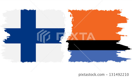 Chagos and Finland grunge flags connection vector 131492210