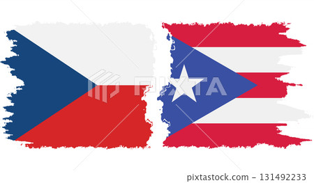 Puerto Rico and Czech grunge flags connection vector Puerto Rico and Czech grunge flags connection vector 131492233
