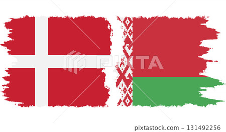 Belarusian and Denmark grunge flags connection vector Belarusian and Denmark grunge flags connection vector 131492256