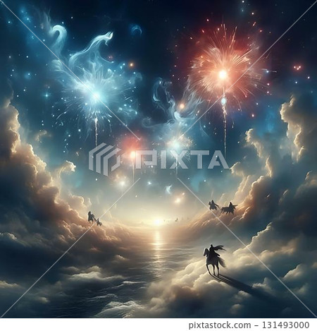 sky lit by fireworks sky lit by fireworks 131493000