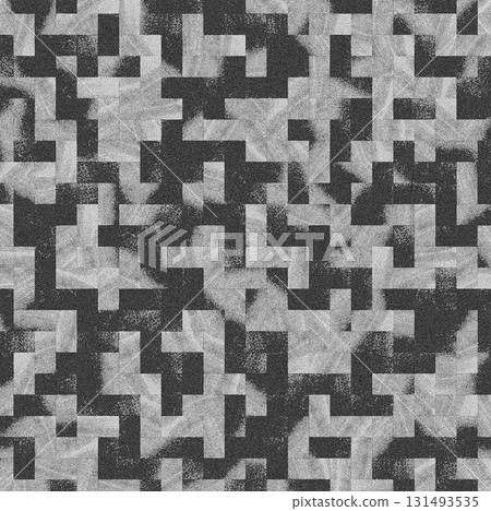 Abstract maze pattern creating a black and white texture 131493535