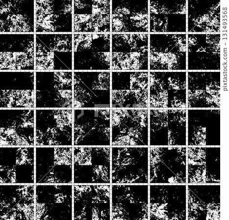 Black and white abstract grid texture grunge pattern 131493568