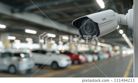 Facial recognition technology scan and detect people face for identification in crowded places. IOT CCTV2 Security camera motion detection system recognizes identifies people with big data and AI. 131494213