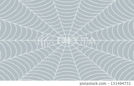 A gray background with a spider web of rough lines of white threads spreading out from the center 131494731