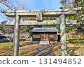 Torii gate and worship hall of Kibune Shrine in Kitaku, Moji Ward, Kitakyushu City 131494852