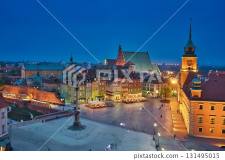 Warsaw Old Town and Blue Hour 131495015