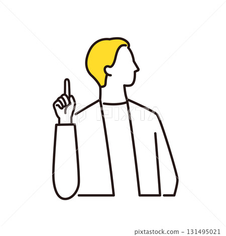 Business person pointing, man in office casual clothes Business person pointing, man in office casual clothes 131495021