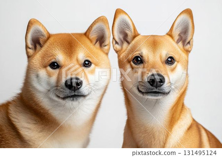 兩張照片對比了一隻浣熊臉和一隻狐狸臉的柴犬 131495124