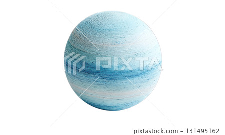 透明背景上類似天王星的淺藍色行星的 3D 插圖（png） 131495162