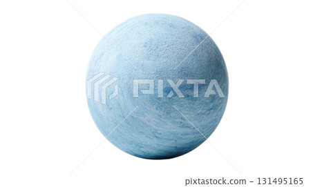透明背景上類似天王星的淺藍色行星的 3D 插圖（png） 131495165