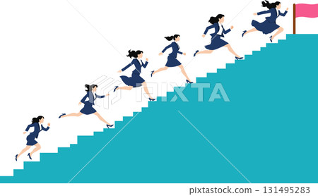 Illustration of a roadmap to achieving your goals 131495283