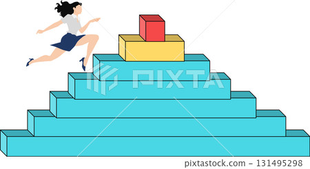 Illustration of a roadmap to achieving your goals 131495298