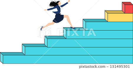 Illustration of a roadmap to achieving your goals 131495301