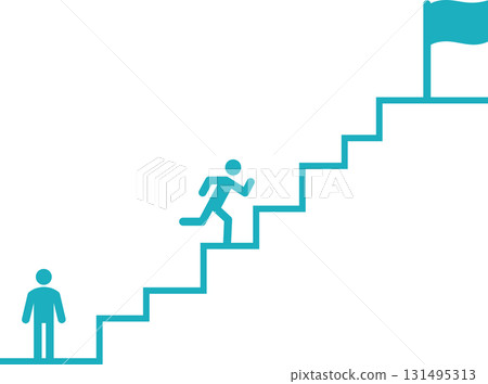 Illustration of a roadmap to achieving your goals 131495313