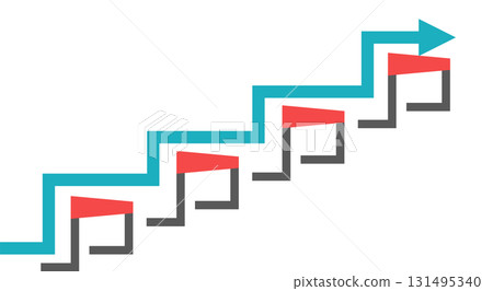 Illustration of a roadmap to achieving your goals Illustration of a roadmap to achieving your goals 131495340