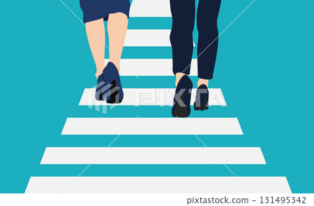 Illustration of a roadmap to achieving your goals 131495342