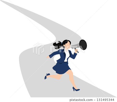 Illustration of a roadmap to achieving your goals 131495344