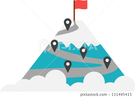 Illustration of a roadmap to achieving your goals Illustration of a roadmap to achieving your goals 131495415