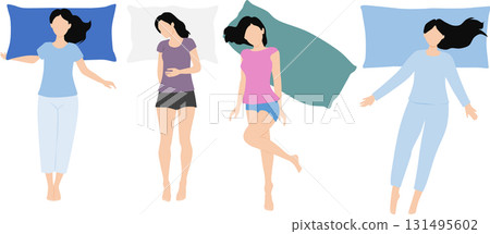 一個女人睡午覺的插圖 131495602