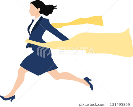 一位女士率先衝過終點線的插圖 一位女士率先衝過終點線的插圖 131495809