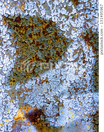 Heavy Metal Rust Texture in Blues and Orange Peeling Patana Heavy Metal Rust Texture in Blues and Orange Peeling Patana 131495967