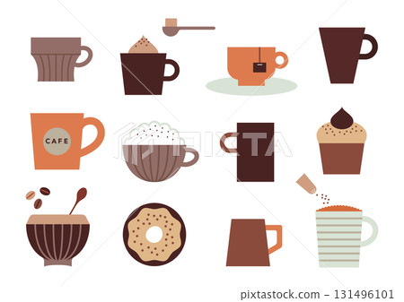 可愛的咖啡館插圖集 131496101