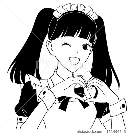 女僕咖啡廳女孩用雙手做愛的插圖 女僕咖啡廳女孩用雙手做愛的插圖 131496243