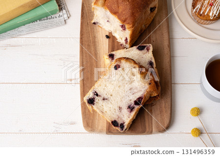 Delicious bread and coffee 131496359