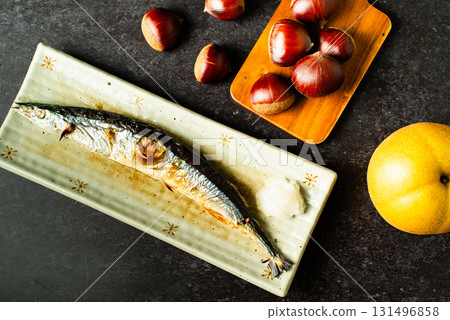 秋刀魚、栗子、梨 秋刀魚、栗子、梨 131496858
