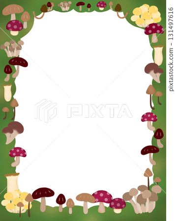 Cute mushroom frame material Cute mushroom frame material 131497616