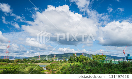 大阪府枚方市高槻市淀川的秋景 131497638