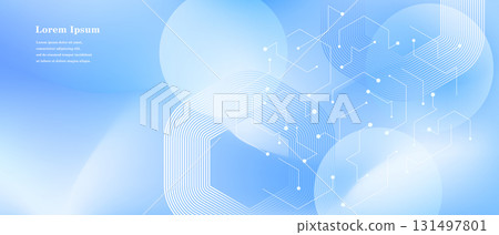 Geometry Abstract Stripe Line Hexagon Science background 131497801