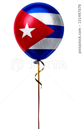 帶有古巴國旗圖案的氣球。 帶有古巴國旗圖案的氣球。 131497876