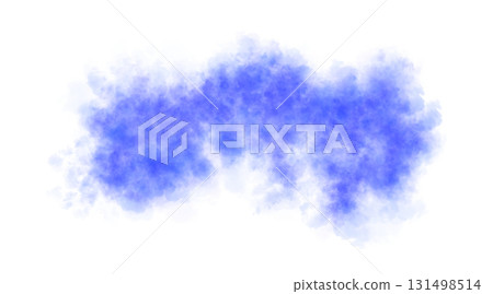 Bright blue smoke cloud with airy texture isolated on transparent background resembling wave shape for abstract dreamy effect Bright blue smoke cloud with airy texture isolated on transparent background resembling wave shape for abstract dreamy effect 131498514