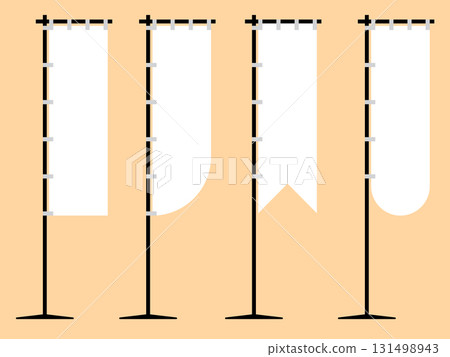 J-flag mockup template 4 shapes, empty space advertising sign flag. J-flag mockup template 4 shapes, empty space advertising sign flag. 131498943