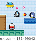 遊戲風格的像素藝術機械迷你螢幕 131499042