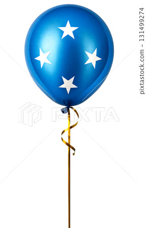 帶有密克羅尼西亞國旗圖案的氣球。 帶有密克羅尼西亞國旗圖案的氣球。 131499274