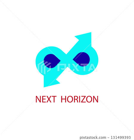 Next horizon logo isolated on white background represents future opportunities vector design Next horizon logo isolated on white background represents future opportunities vector design 131499393