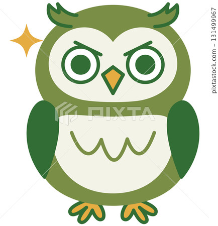 貓頭鷹的各種表情（綠色）_Sharp 01 131499967