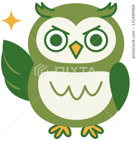 Various expressions of owl (green)_Sharp 02 Various expressions of owl (green)_Sharp 02 131499968