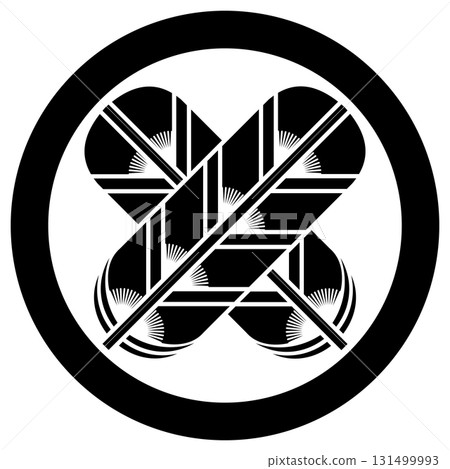 這是中村家族的家徽，一隻鷹的羽毛。 131499993