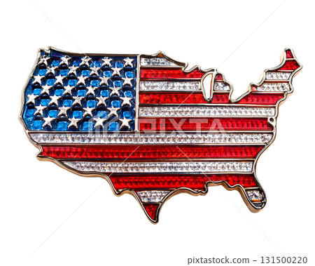 美國國旗地圖胸針 美國國旗地圖胸針 131500220