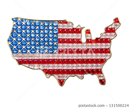 美國國旗地圖胸針 美國國旗地圖胸針 131500224